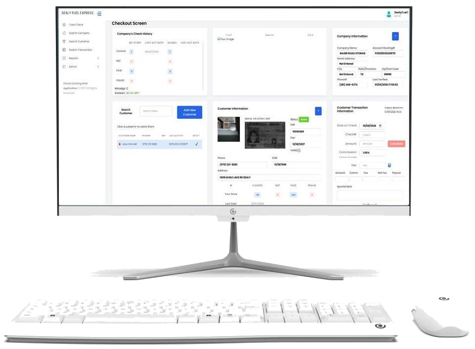 Check Karma checkout screen on a desktop computer